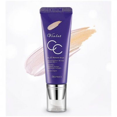 Антивіковий зволожуючий СС-крем для обличчя Deoproce Violet CC Cream (21 Natural Beige) 8809410036614 фото